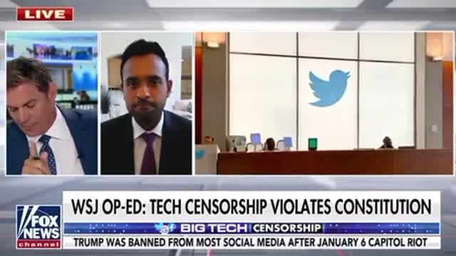 “TECH CENSORSHIP VIOLATES CONSTITUTION”