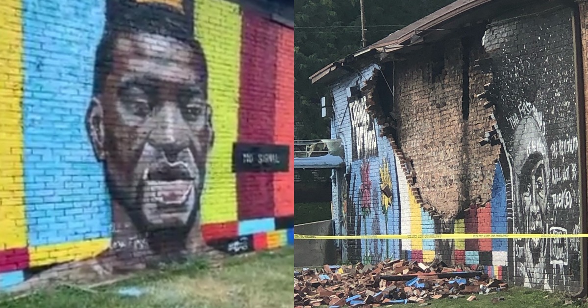 BREAKING: Ohio George Floyd Mural Destroyed After Being Struck By Lightning - National File