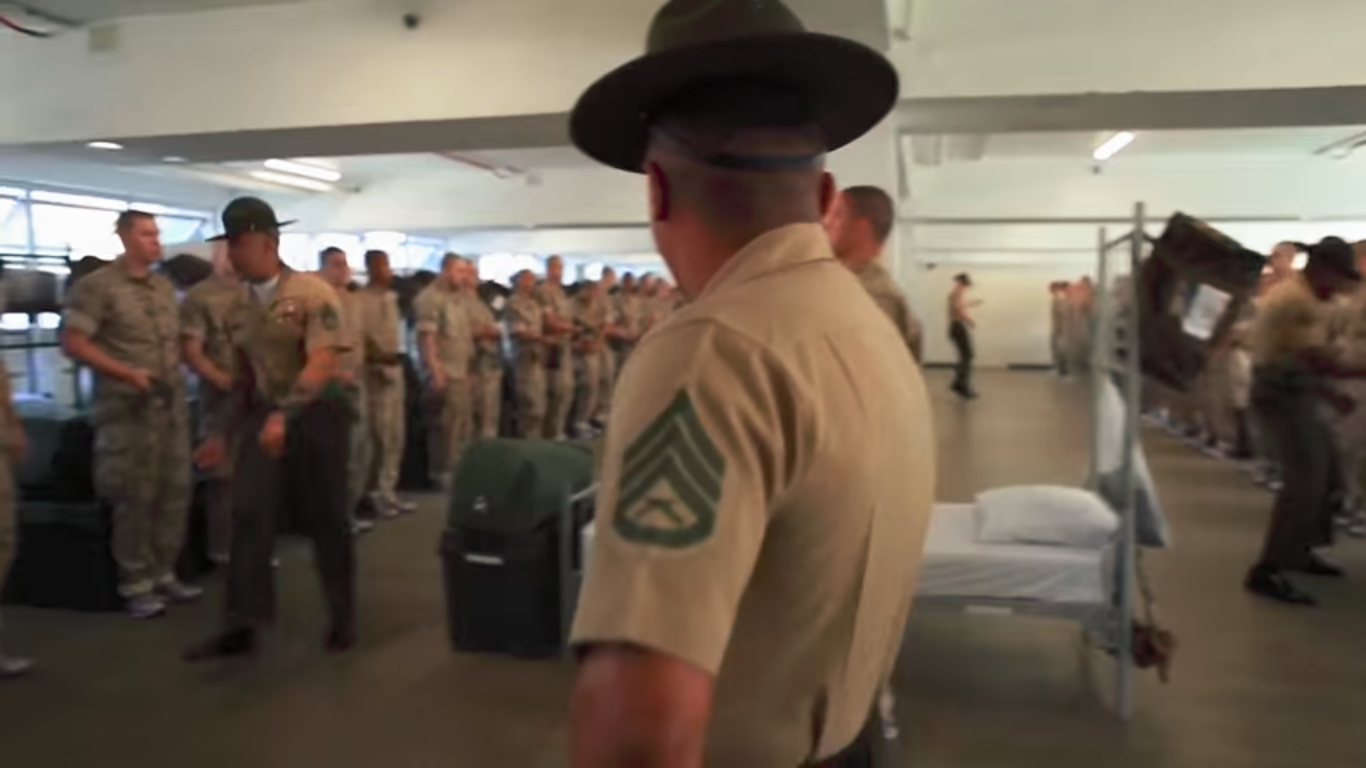 Watch as new US Marine Corps recruits meet their newly assigned drill instructors during Black Friday | American Military News