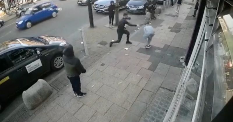 Shock Video: Brutal Machete Fight on UK Street