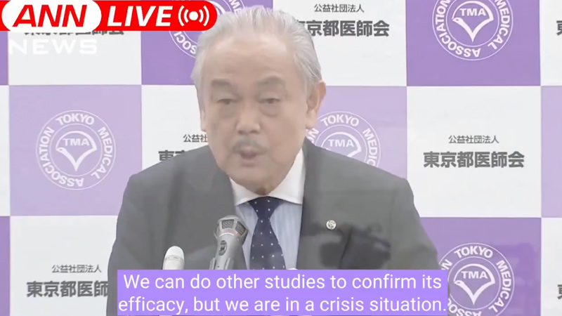 “Now is the Time to Use Ivermectin,” Tokyo’s Medical Assoc. Chairman Recommends Ivermectin to All Doctors to Treat Covid