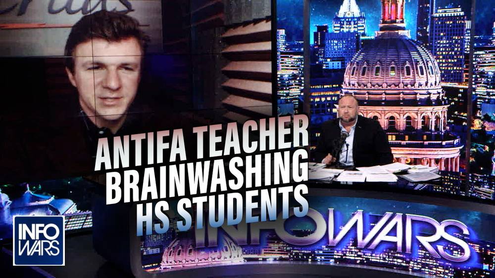 James O'Keefe Joins Infowars to Expose Antifa Activist Teacher Brainwashing High School Students