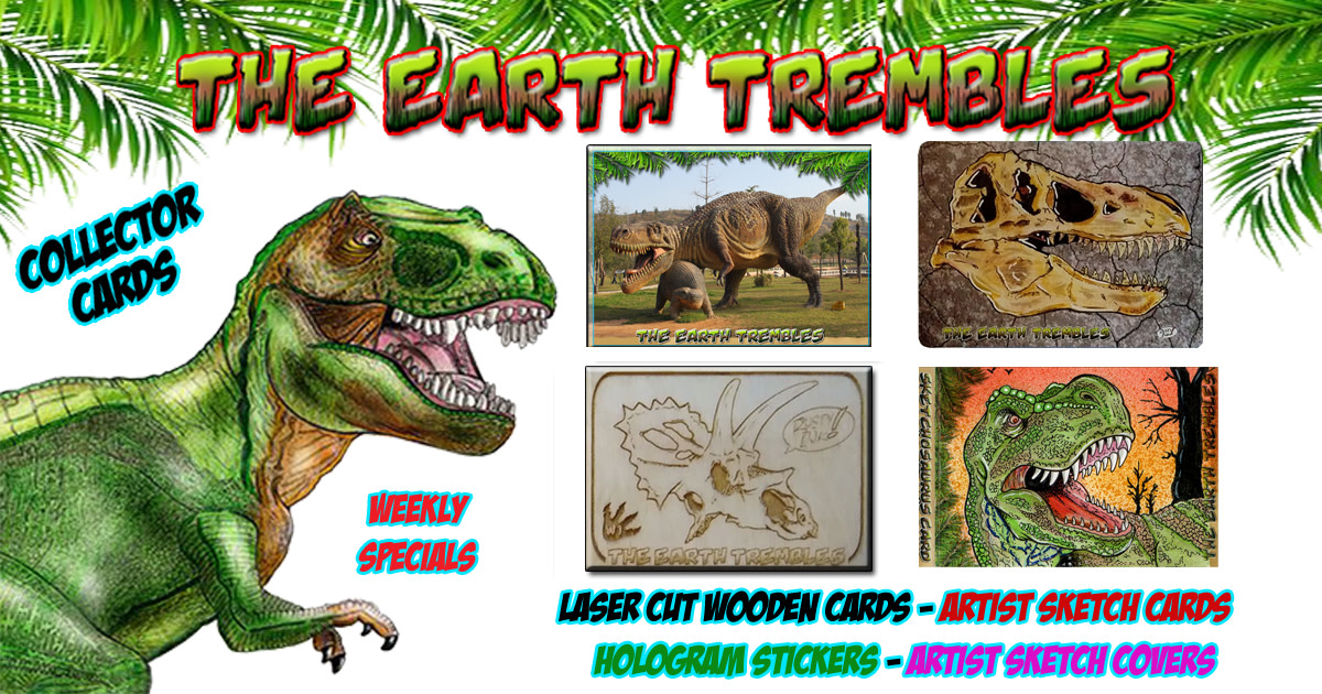 THE EARTH TREMBLES dinosaur trading card set | Indiegogo