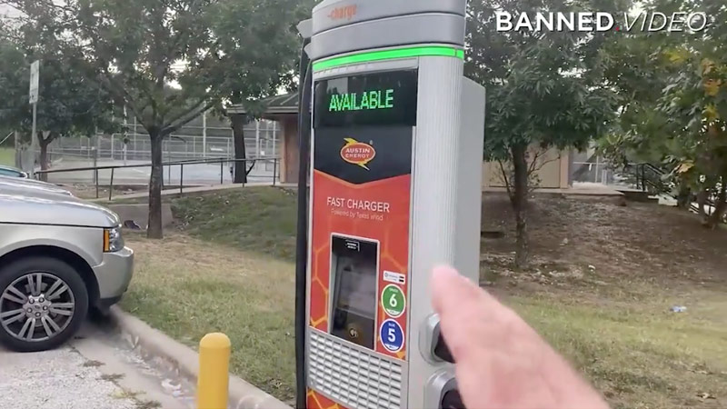 Alex Jones Exposes Electric Car Charging Stations in Austin, Texas