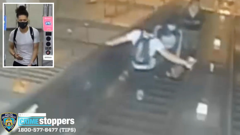 Shock Video: Thug Kicks Woman Down Escalator in NYC – NewsWars