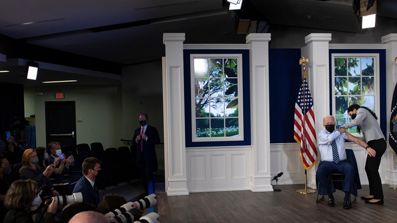 It’s All Theater: Joe Biden Staged COVID Booster On Mockup Set Complete With Fake Outdoor Background