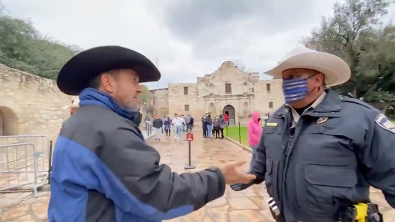 Tyranny at The Alamo: Man  Kicked Out for Not Wearing Mask