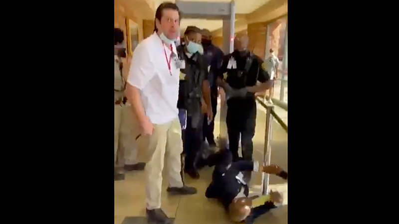 GOP Nevada Lt Gov. Candidate Slammed Into Metal Detector By Security For Protesting Anti-Free Speech Covid Resolution