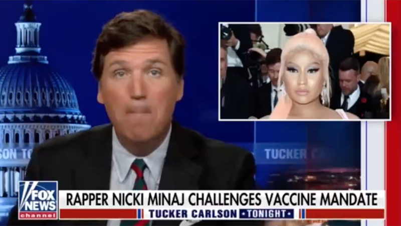 Minaj COVID Wrongthink Takes Another Turn; Singer Hits Back After Tucker Carlson Defense