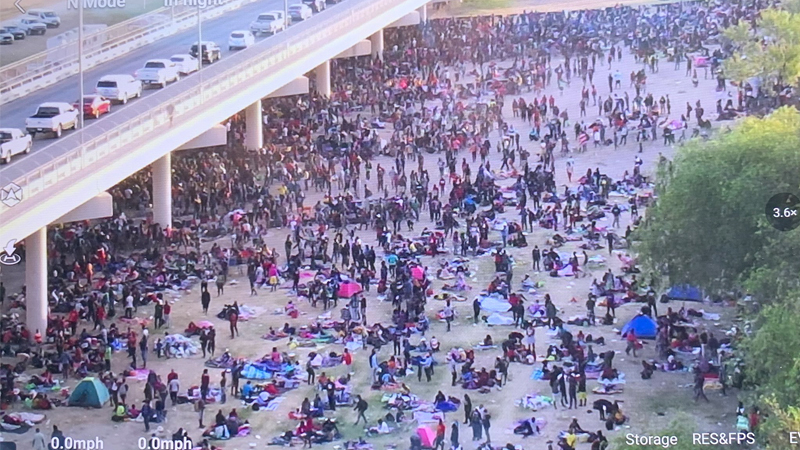 Shock Footage: Over 8,000 Migrants Wait Under Texas Bridge, BP Calls Situation “Out of Control”