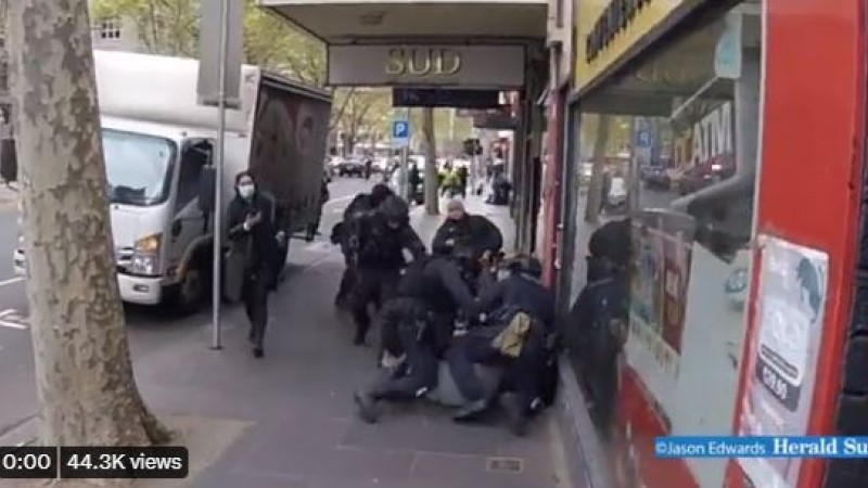 More Disgusting Police Brutality in Australia as Orange Vest Protests Continue