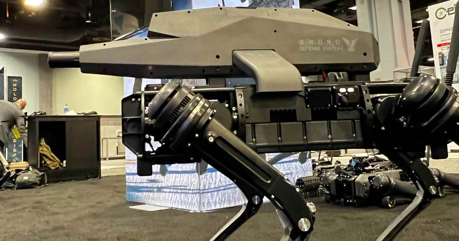 Nothing Scary About That: US Army Showcasing Robot Dogs With Rifles for Heads