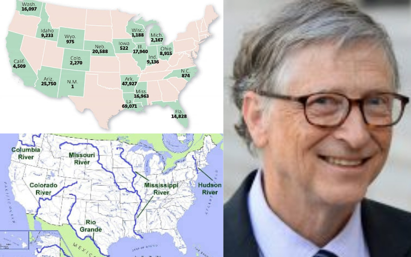 Bill Gates is Now the Largest Owner of American Farmland, Located Along America's Most Important Rivers