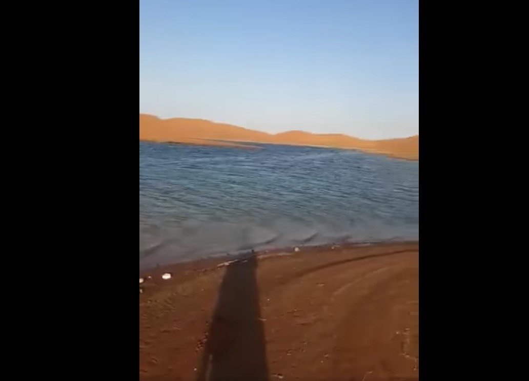 Lake forms in the Empty Quarter DESERT between Saudi Arabia and Oman after Cyclone Shaheen - Strange Sounds