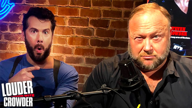 Alex Jones Responds to YouTube Censoring His Appearance on ‘Louder with Crowder’