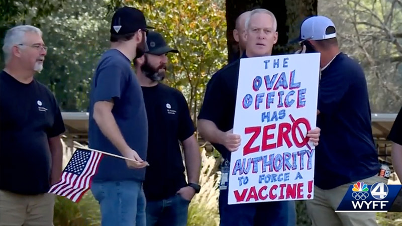 Hundreds Of General Electric & Lockheed Martin Employees Walk Out In Protest Of Vax Mandate