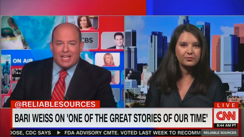 Former NYT Writer Bari Weiss Confronts Brian Stelter Over CNN’s Covid Lab Leak Coverage, Hunter Biden Laptop & More