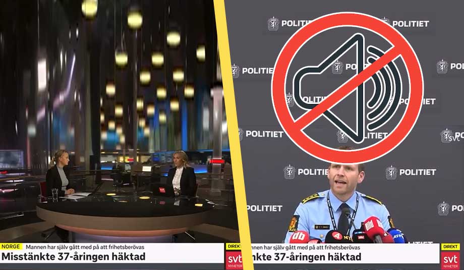 SVT censurerade norska polisens pressträff om muslimska pilbågsmorden » Samnytt