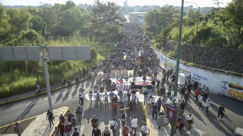 Large Migrant Caravan In Mexico Heading To Collapsed U.S. Southern Border