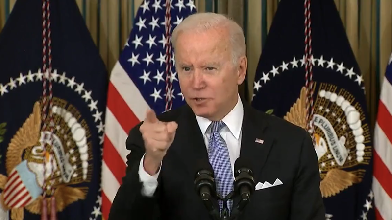 Weird: Biden Yells And Points At Reporter Who Calls Him out For Lying