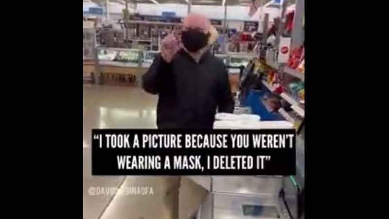 Viral Video Shows Man Wearing Multiple Face Masks Ejected From Walmart For Taking Photos of a Child