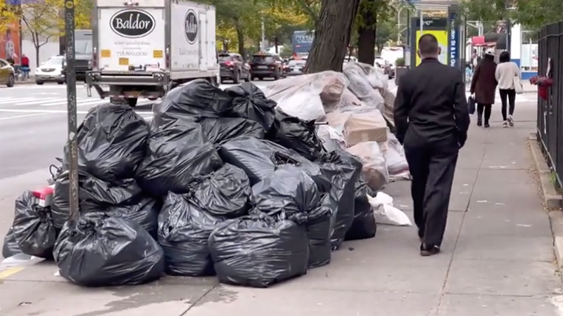 Photos: Disgusting Garbage Piles Up In NYC After De Blasio Sent Sanitation Workers Home For Refusing Vaccines