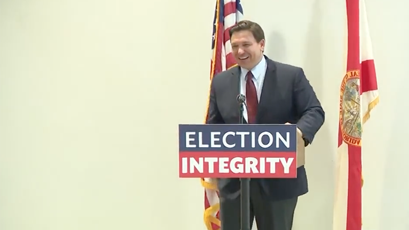 Video: De Santis Sparks Familiar Chant By Referring To The “Brandon Administration”