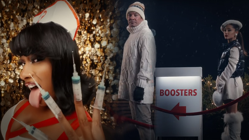 It’s A Cringe Christmas: Hollywood Pushes Masks & Boosters In Pathetic New Music Video