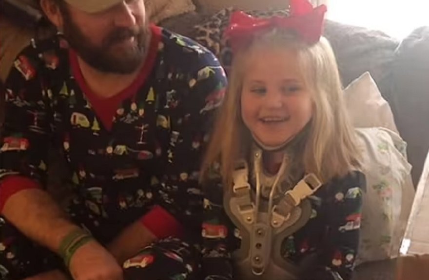 WATCH: Girl Injured in Tornado That Killed Her Sister Receives Christmas Gifts From Trump