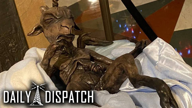 Satanic Temple Display Features ‘Deity’ Baphomet as Babe in Manger – Watch