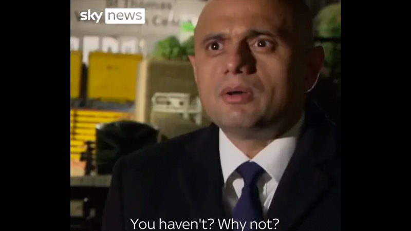 Watch: British Health Secretary Coaxes Double-Jabbed Reporter Into Getting Third Shot