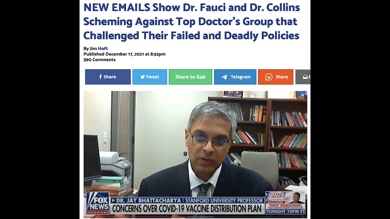 Fauci & Collins Scheming Against Top Doctor's Group that Challenged Their Failed & Deadly Policies
