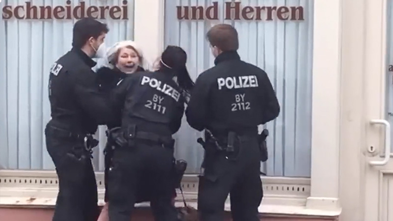 Shame: German Police Arrest Woman For Walking Her Dog Outside Without A Mask