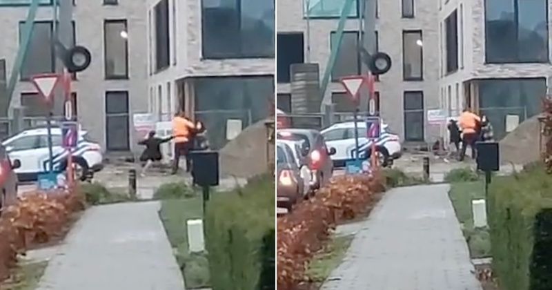 Shock Video: Belgian Cop Stabbed by 12-Year-Old Suspect