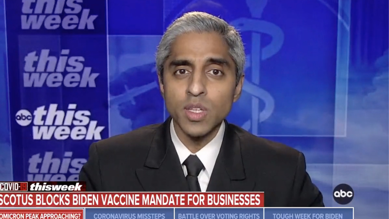 Surgeon General Murthy Says SCOTUS Blocking Biden’s Vaccine Mandate a ‘Setback for Public Health’