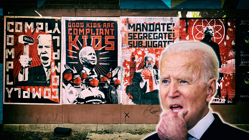 Street Art Mocking Biden & Fauci’s Regime Appears Overnight in D.C.
