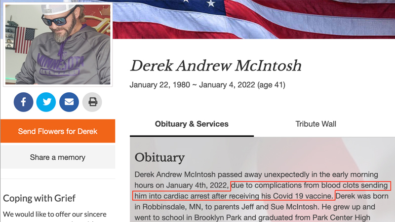 Man’s Obituary Blames Covid-19 Jab, Joe Biden For His Death
