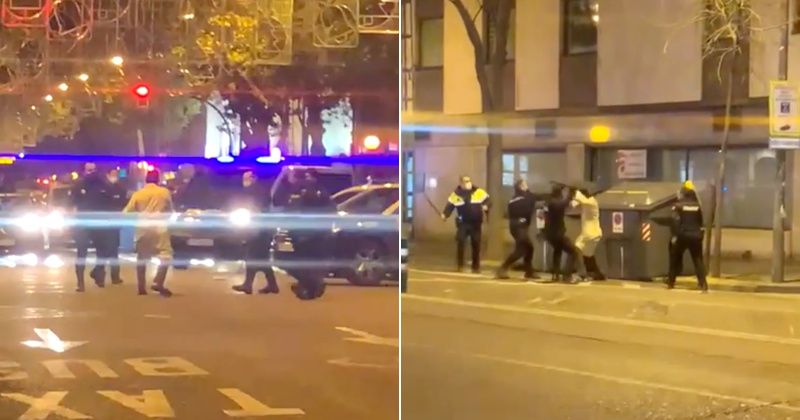 Watch: African Migrant Injures Spanish Cops During Rampage