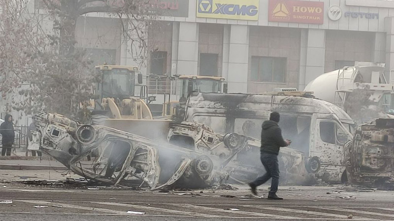 Revolution: Armed Kazakhstan Citizens Storm Gov. Buildings, Cabinet Members Resign As Cities Burn