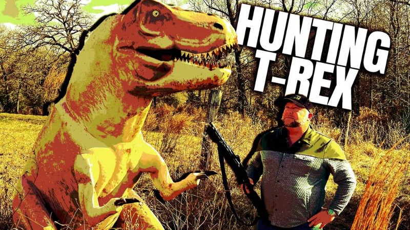 Watch: Alex Jones Hunts Endangered T-Rex At Texas Ranch