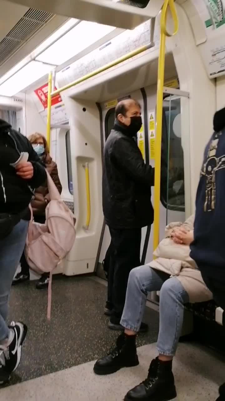 Man On Train Informs Sheeple About COVID Shot Investigation - Look @ These Zombies!
