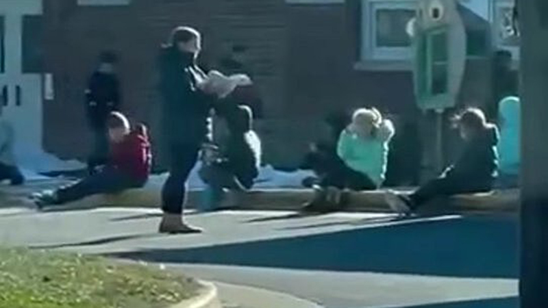 Video: Virginia Kids Made To Sit Outside on Concrete In Freezing Cold For ‘Mask And Snack Break’