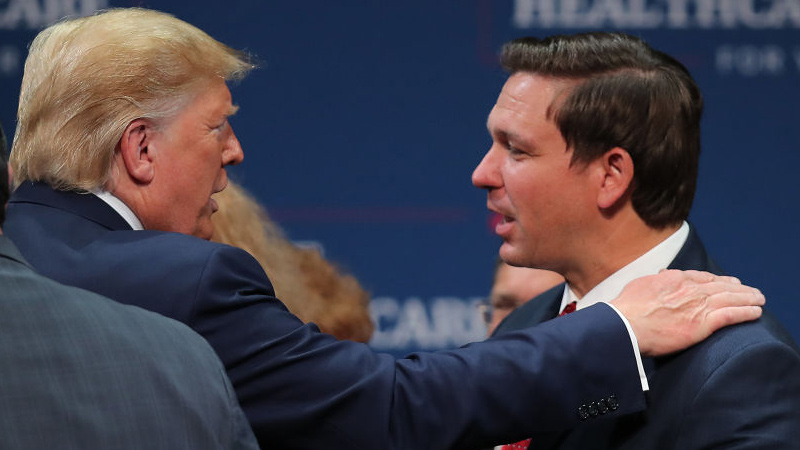 President Trump Slams DeSantis Beef As Fake News, “I Get Along Great With Ron”