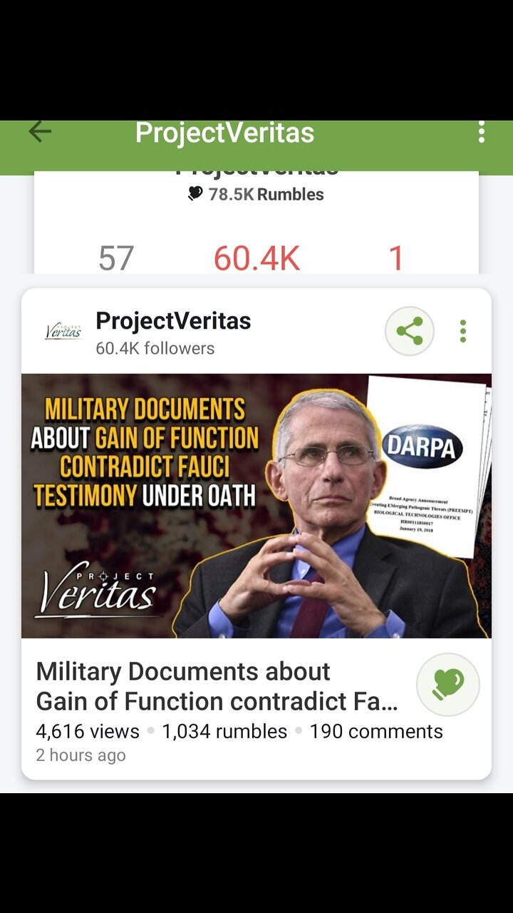 PROJECT VERITAS HAS PROOF THAT FRAUD FAUCI LIED UNDER OATH&GUESS Y THEY R REALLY JABBING CHILDREN