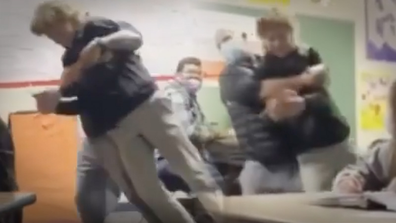 Watch: Student Dragged Out Of Class For Allegedly Not Wearing Mask