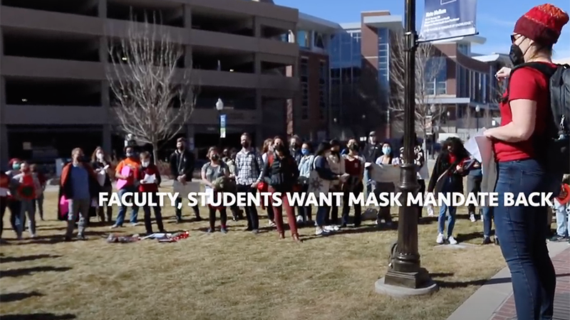 Video: University Students Protest Against Mask Mandate Being DROPPED