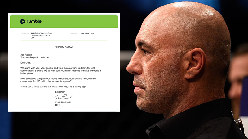 Rumble Offers Rogan $100 MILLION To Ditch Pathetic Spotify