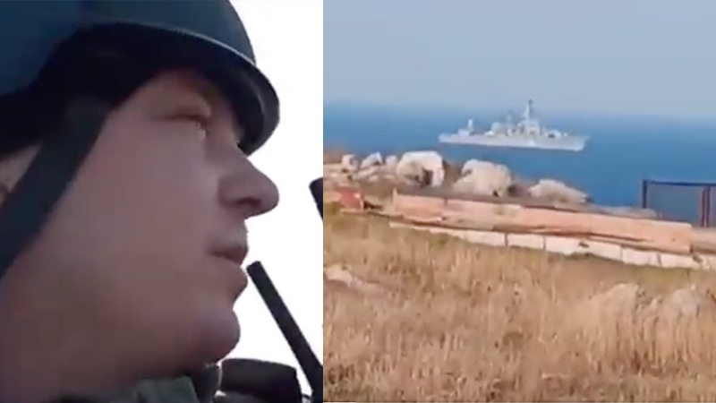 Video, Recordings Emerge Purporting To Show Russian Warship Killing Ukranians On Remote Island