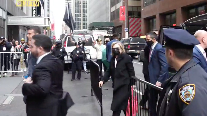 Watch: Hillary Clinton Greeted In NYC By Protesters Chanting “Lock Her Up”