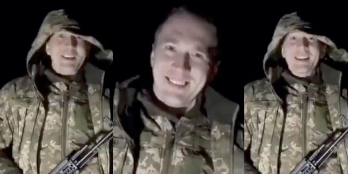 Cheerful Ukrainian soldier's video message to Russians goes viral: 'We'll soon start kicking your ass' - TheBlaze